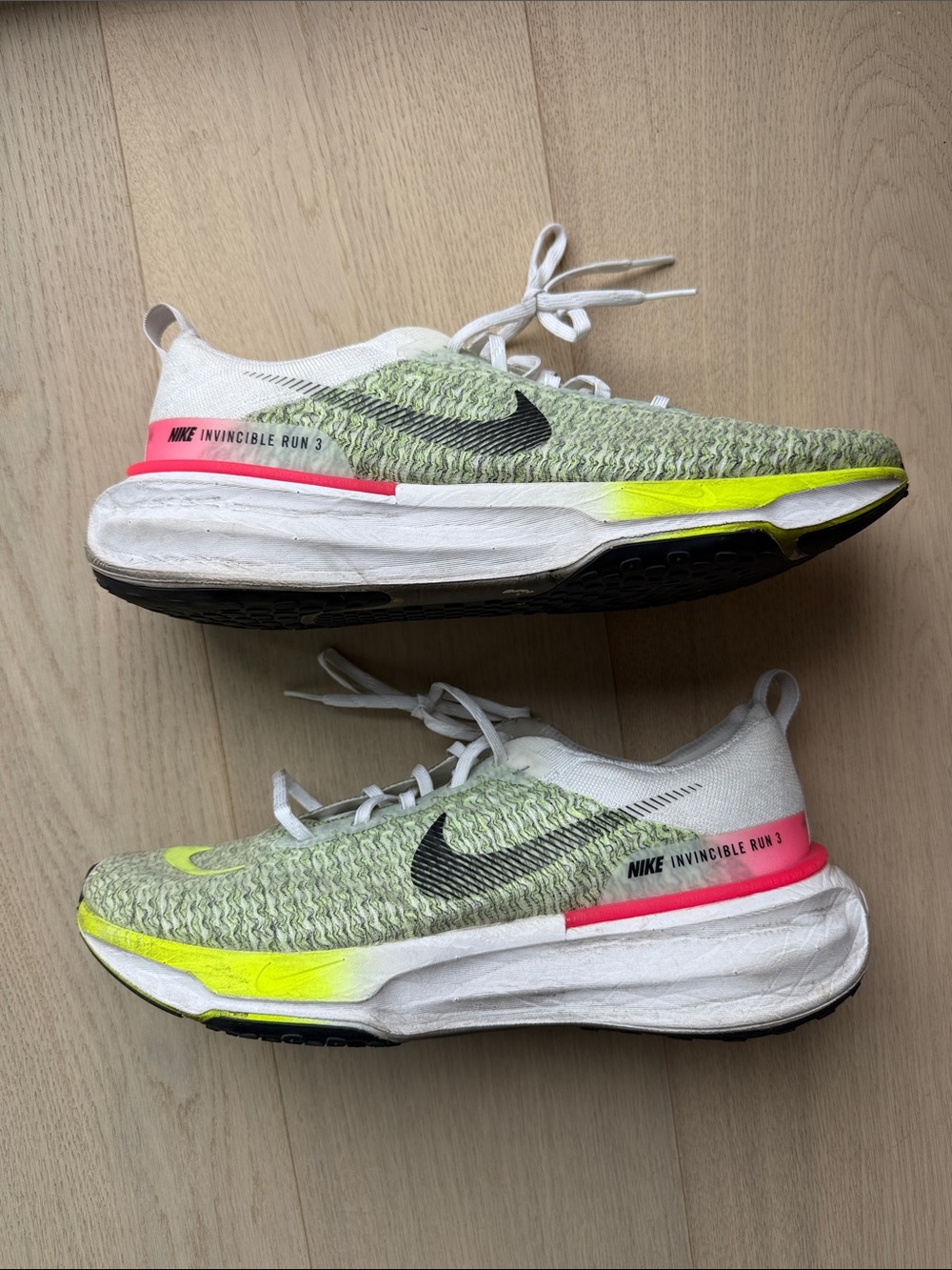 Nike Invincible Run 3 Lightweight Green/White Running Shoes